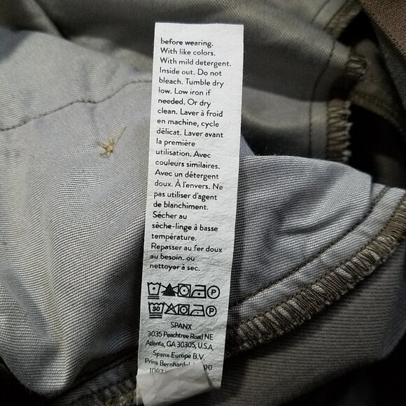 👖 SPANX Women’s Stretch Twill Pull-On Cropped Wide Leg Pants – Size L – Pre-Own - Picture 14 of 15